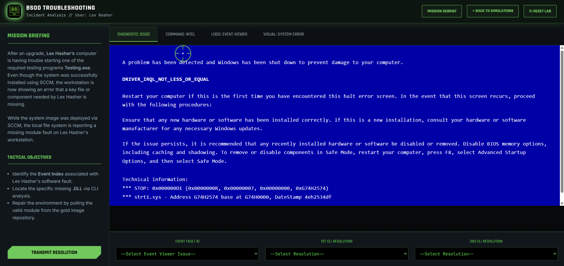 BSOD Troubleshooting